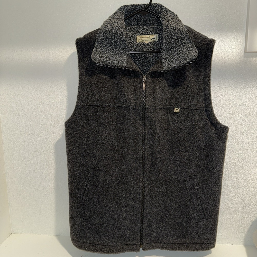 Peruvian Link Alpaca Collection Men's Fleece Vest Size L – Made in Peru